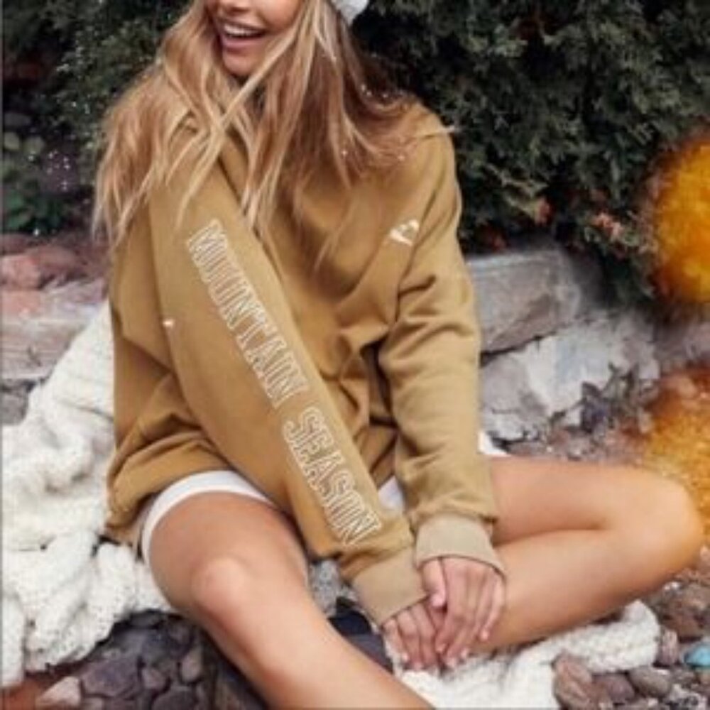 Aerie Olive Green The Sweat Everyday Mock Neck Sweatshirt